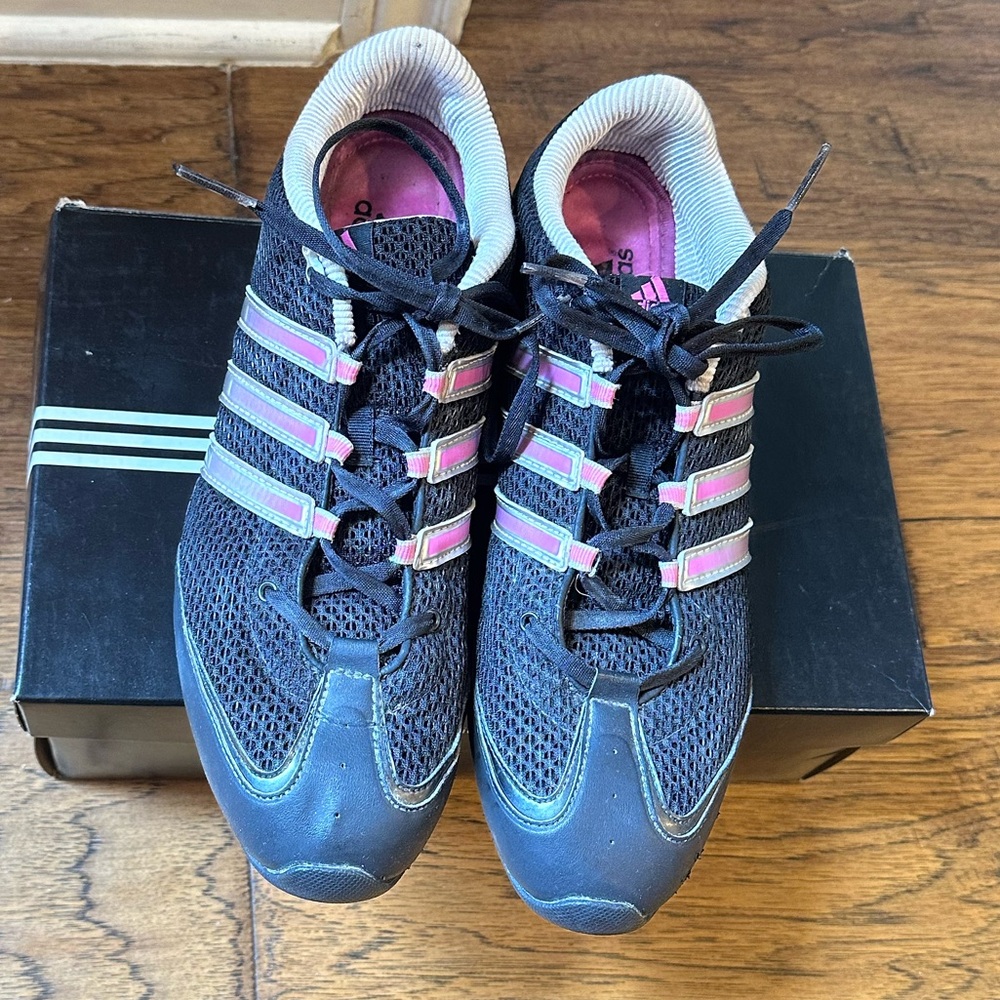 Adidas Women's Black and Pink Sneakers